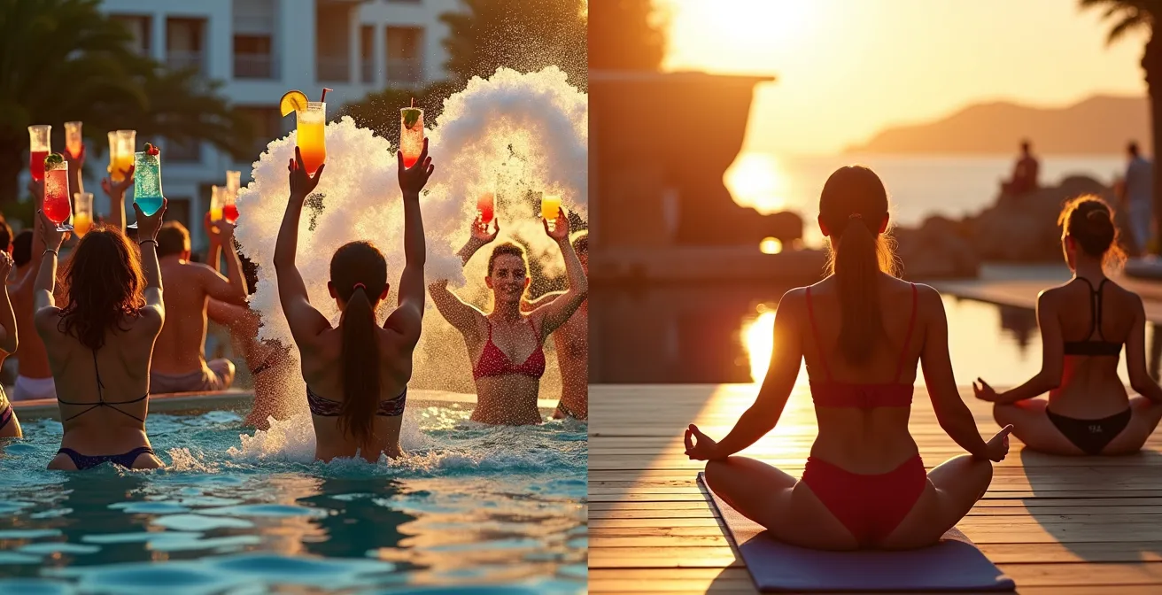 Dualidad entre resort de fiesta y resort de relajación para adultos